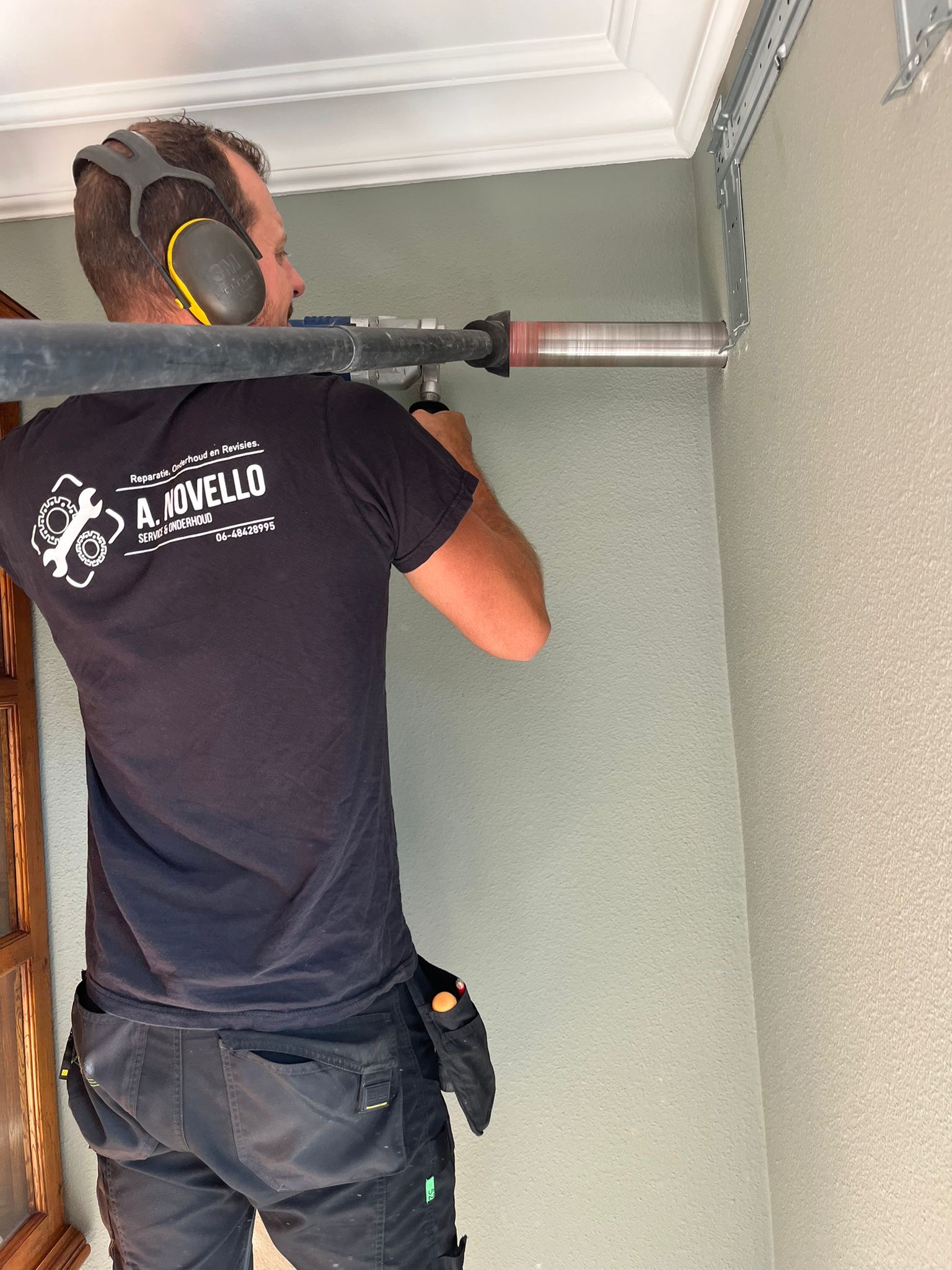 Technician working on AC